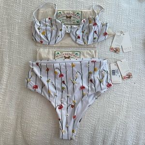 Agua by Agua Bendita Embroidered Bikini Set